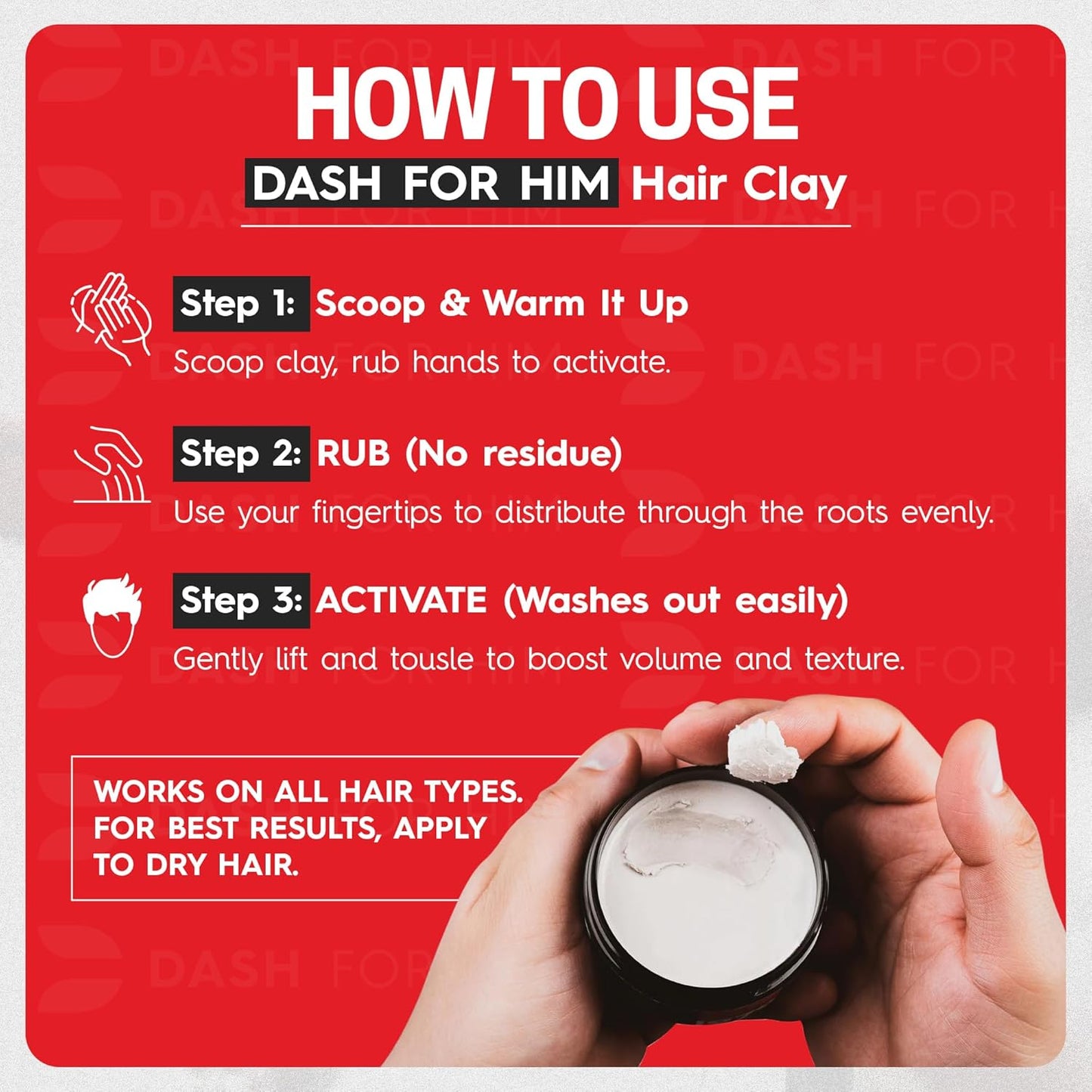 Hair Clay for Men – Matte Finish | Medium Hold, Adds Volume & Texture | Scented, Clean Ingredients, Non-Greasy & Easy to Wash Out | Barber-Grade Men’S Styling Clay | Made in the USA 2Oz