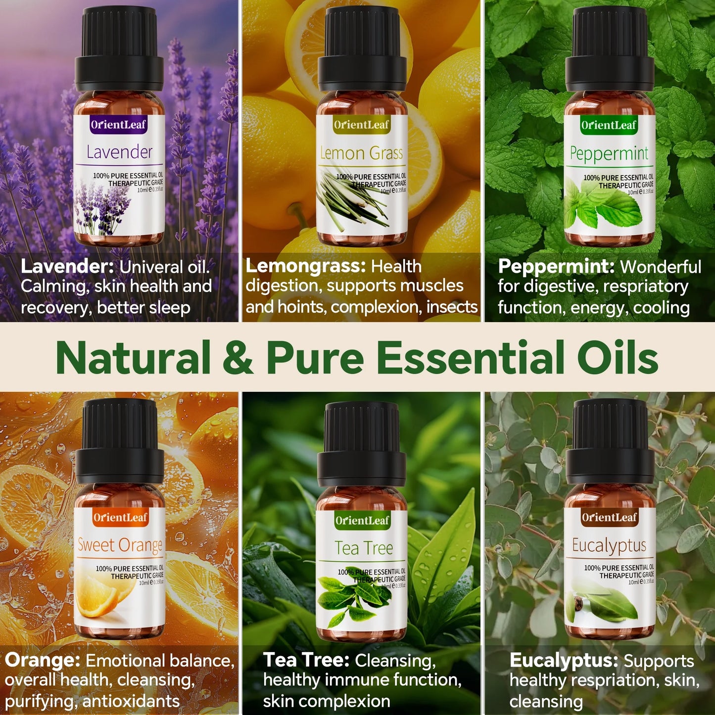 Essential Oils Sets, 100% Pure Essential Oil for Diffuser, Aromatherapy, Sleep, Massage & DIY, Valentine'S Day Gift Sets for Women with Greeting Card